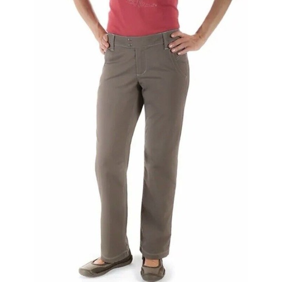 Mountain Khakis Stretch Poplin Pants Womens Size 16 Tall Terra Brown NWT $80 - Picture 1 of 13